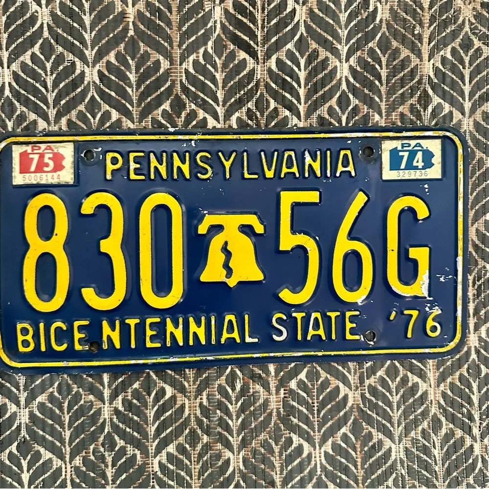 Pennsylvania Bicentennial State 1976 License Plate